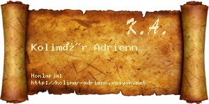 Kolimár Adrienn névjegykártya